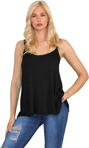 Janisramone Vest for Women | New Plain Stretchy Sleeveless Camisole Summer Tank Tops Women | Ideal Womens Summer Tops