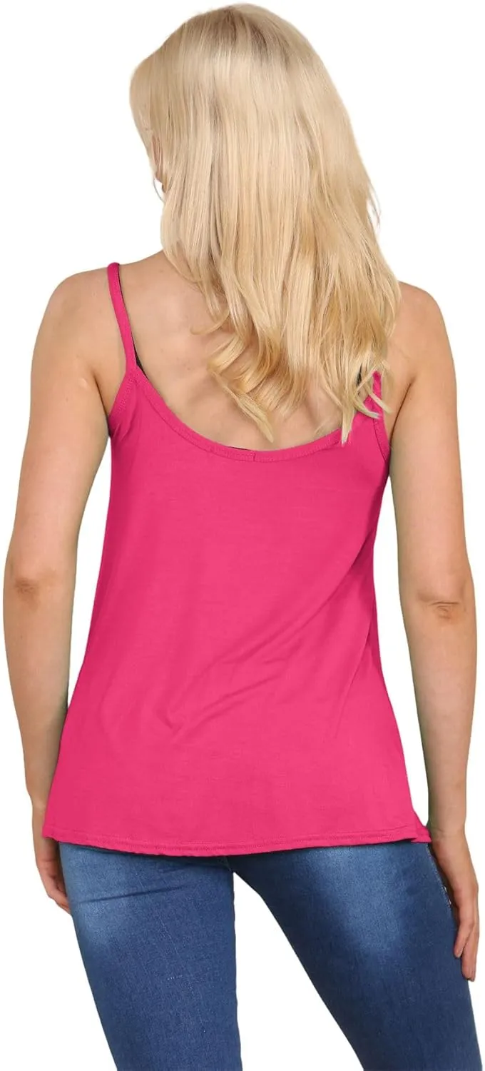 Janisramone Vest for Women | New Plain Stretchy Sleeveless Camisole Summer Tank Tops Women | Ideal Womens Summer Tops