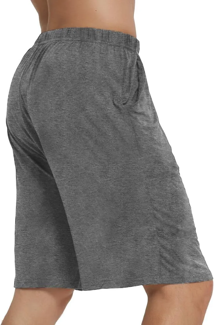 JINSHI Mens Sleeping Stretch Boxer Shorts Ultra-Soft Modal Lounge Pajama Bottoms with Pockets