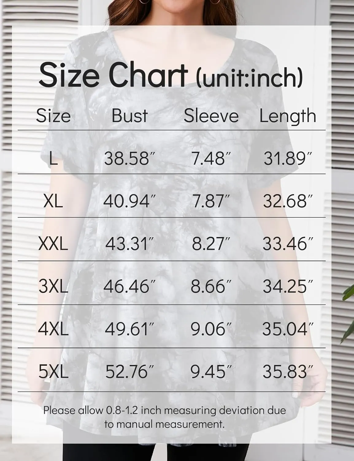 JollieLovin Women's Plus Size Tops Summer Tunic Short Sleeve Loose Fit T-Shirt to Wear with Leggings