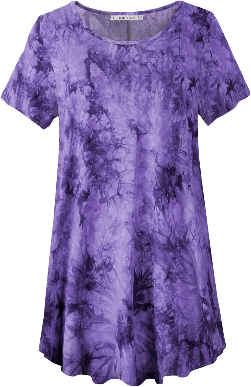 JollieLovin Women's Plus Size Tops Summer Tunic Short Sleeve Loose Fit T-Shirt to Wear with Leggings