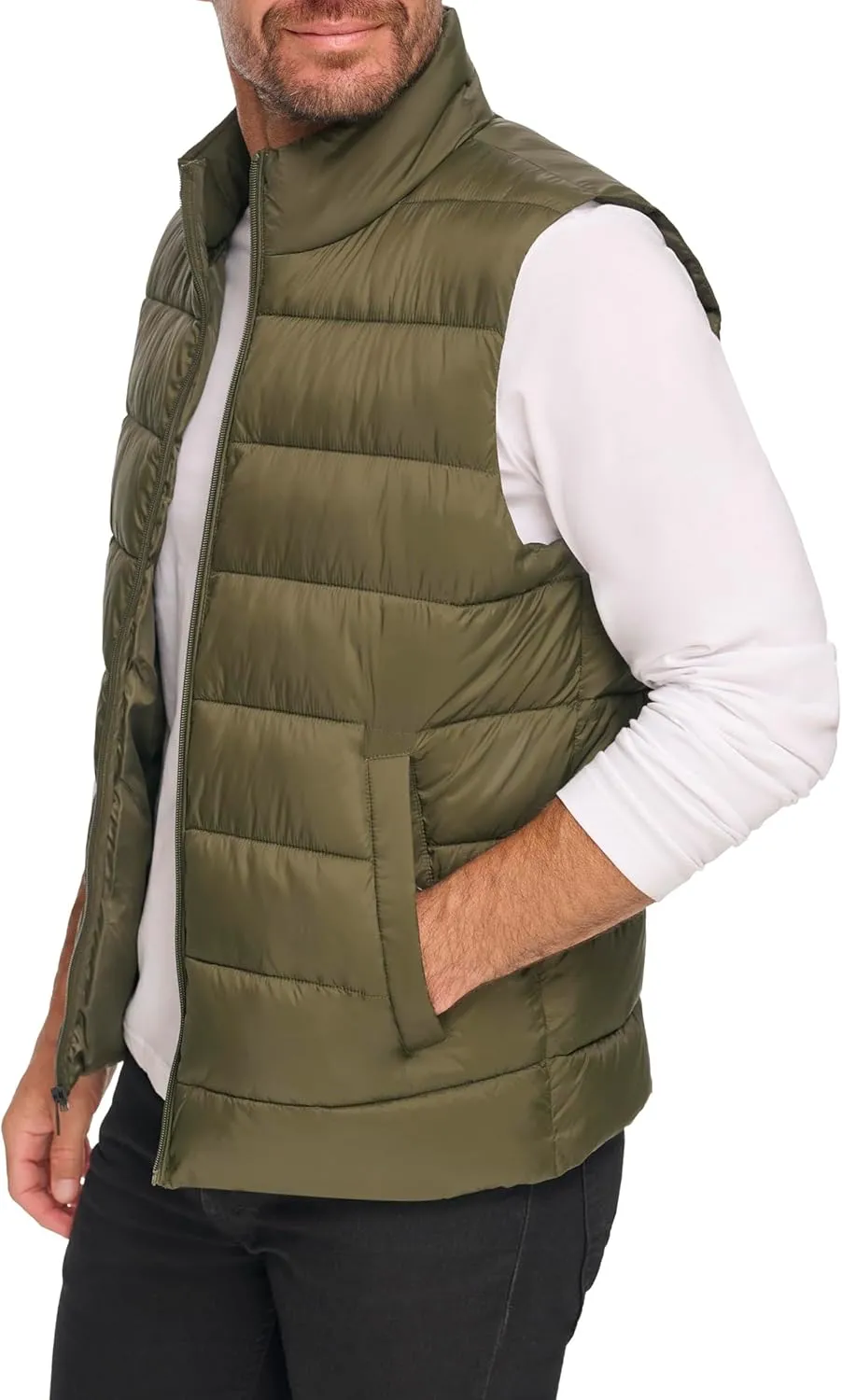 Kenneth Cole Men's Legacy Stand Collar Puffer Jacket