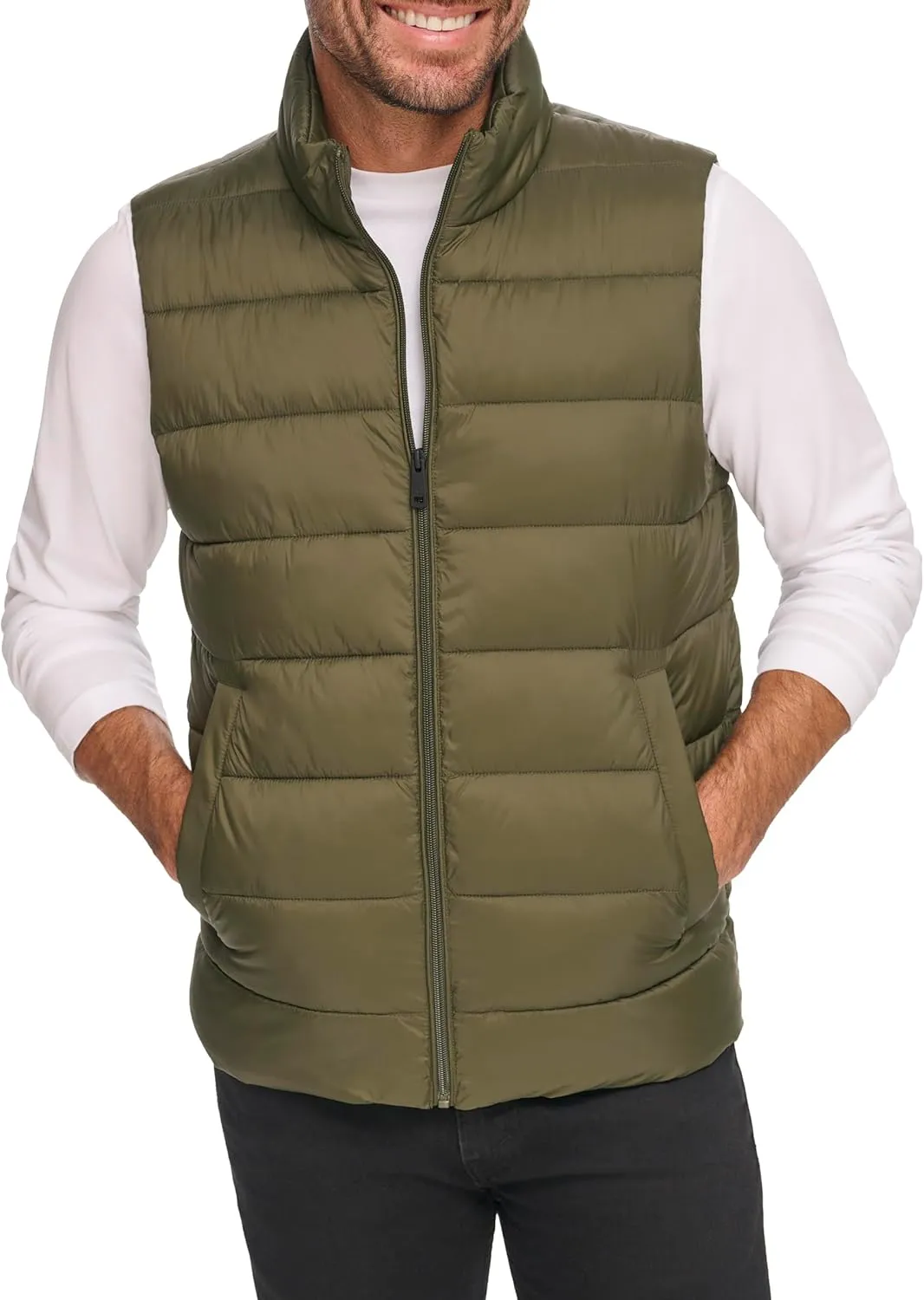 Kenneth Cole Men's Legacy Stand Collar Puffer Jacket