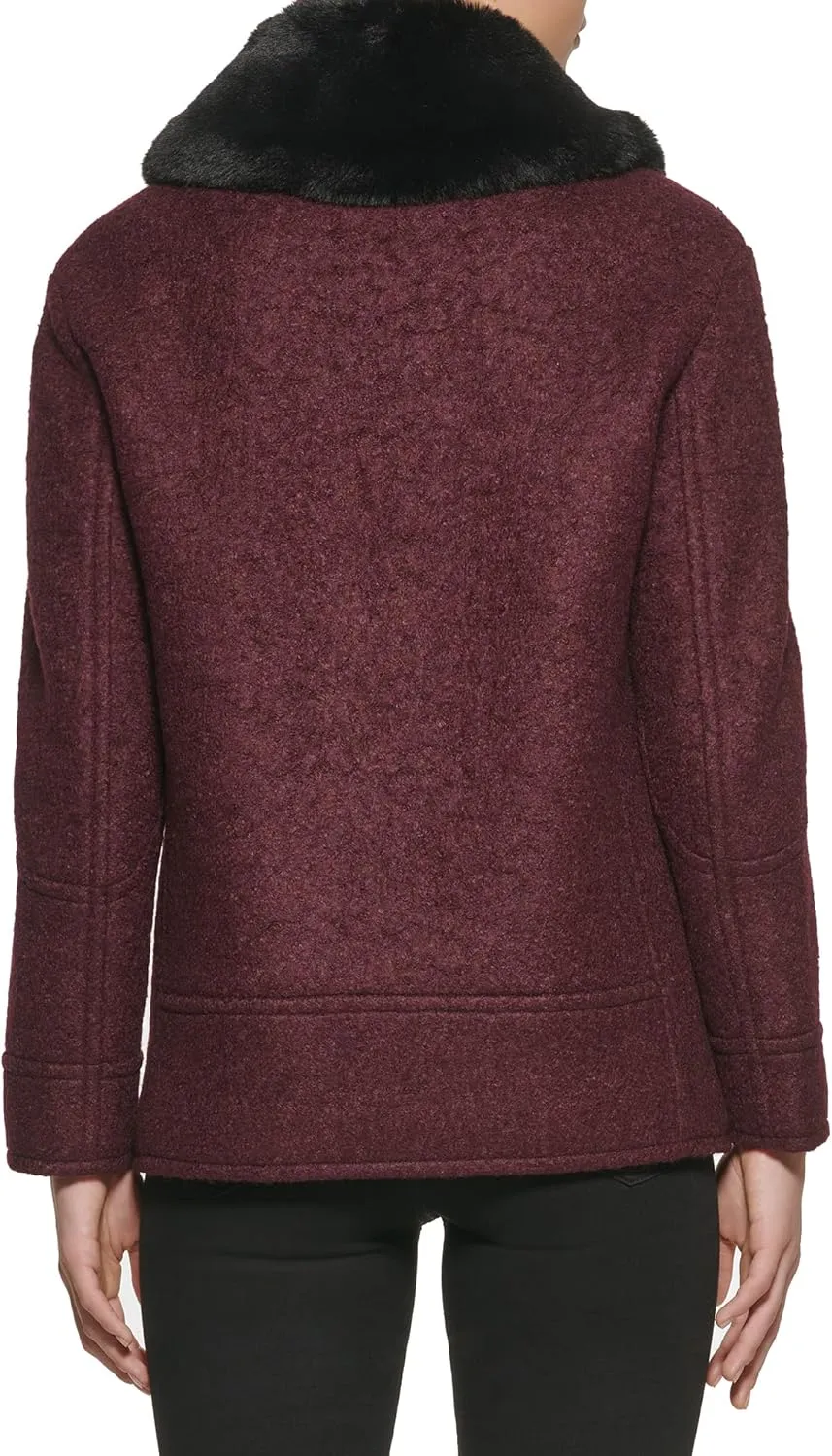 Kenneth Cole Women's Faux Fur Trim Jacket
