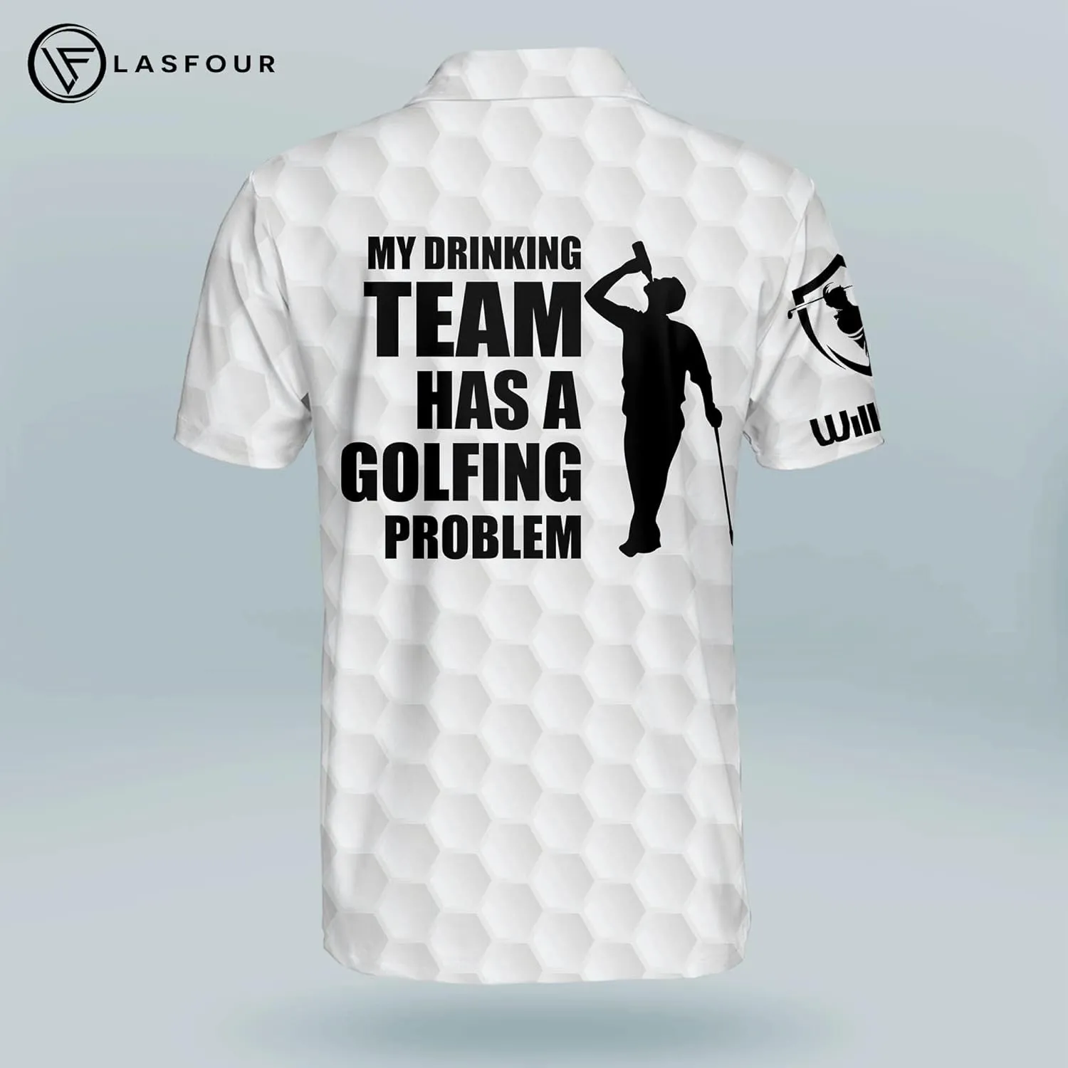LASFOUR Funny Golf Polo Shirts for Men, Crazy Short Sleeve, Lightweight Golf Polo Shirts for Dad, Grandpa.