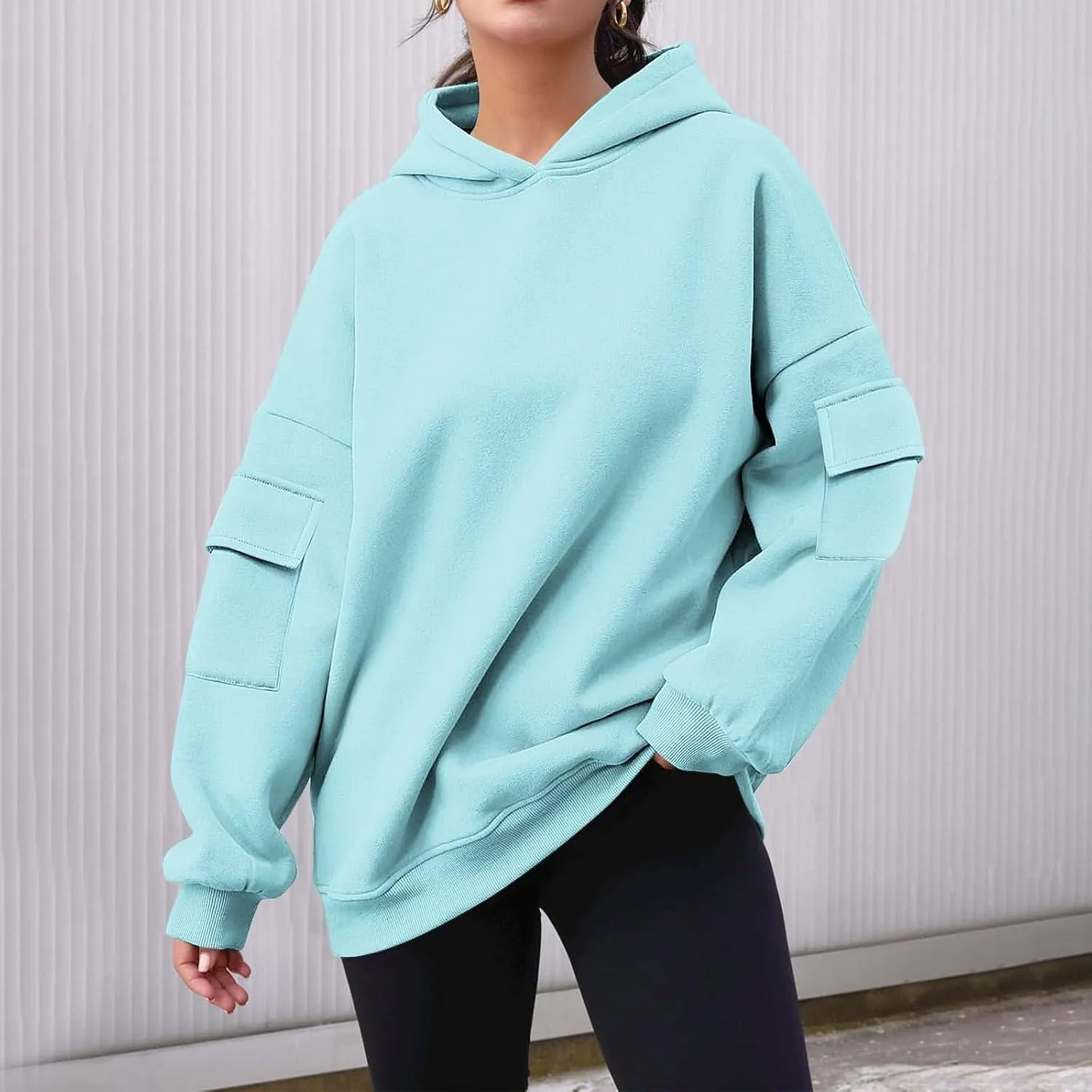 Lastesso Oversized Sweatshirt for Women Relaxed Fit Pullover Hoodies Cozy Long Sleeve Fall Basic Fall Outfits Loose Hoodie
