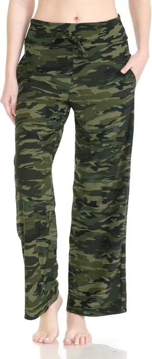 Leggings Depot Women's Fashion Pajama Pants with Pockets Comfy Drawstring Sleep Lounge Bottoms