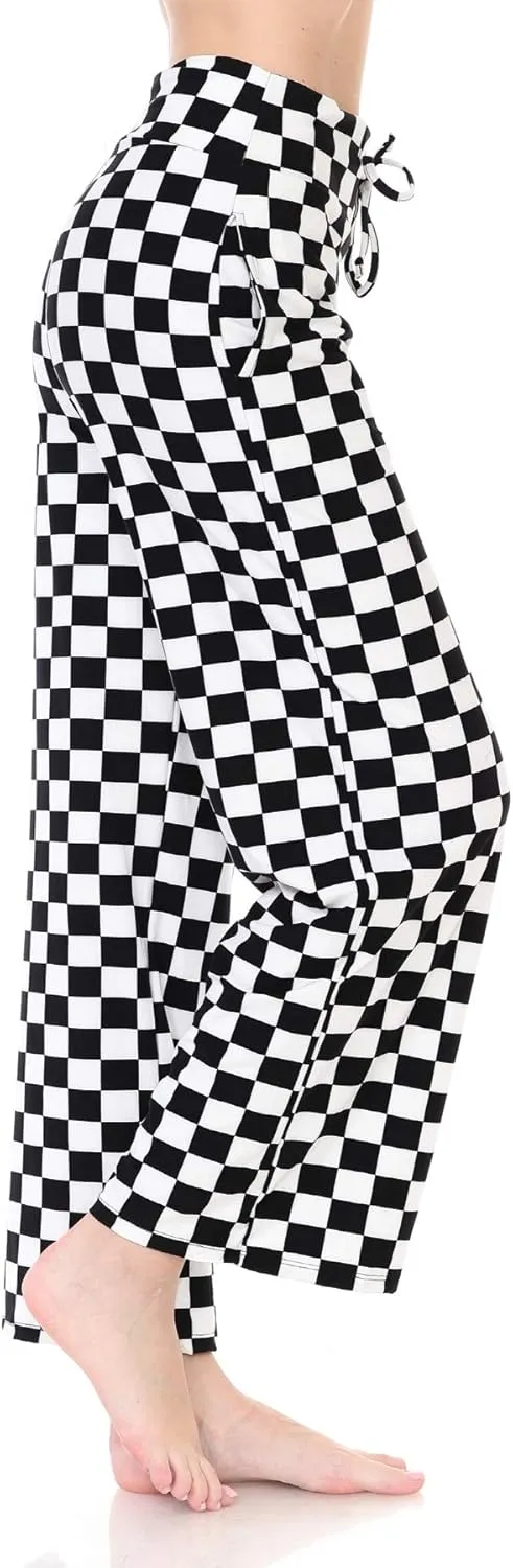 Leggings Depot Women's Fashion Pajama Pants with Pockets Comfy Drawstring Sleep Lounge Bottoms