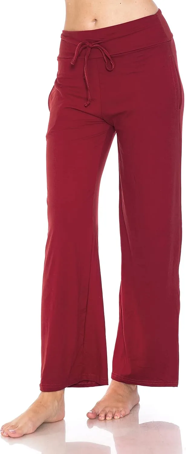 Leggings Depot Women's Fashion Pajama Pants with Pockets Comfy Drawstring Sleep Lounge Bottoms