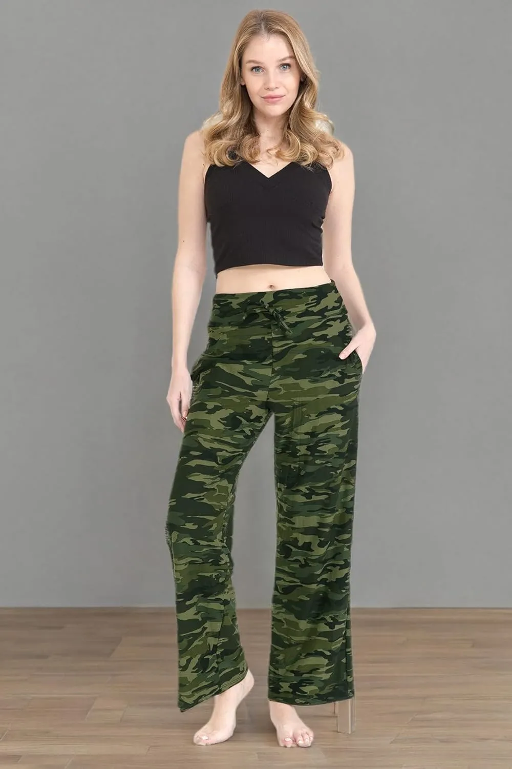 Leggings Depot Women's Fashion Pajama Pants with Pockets Comfy Drawstring Sleep Lounge Bottoms