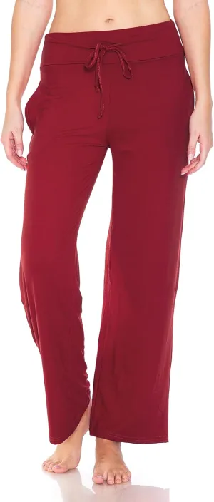 Leggings Depot Women's Fashion Pajama Pants with Pockets Comfy Drawstring Sleep Lounge Bottoms