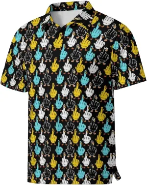 Mens Golf Shirts Shark Golf Polo Shirts for Men Short Sleeve Polo Shirts Golf Mens Polo
