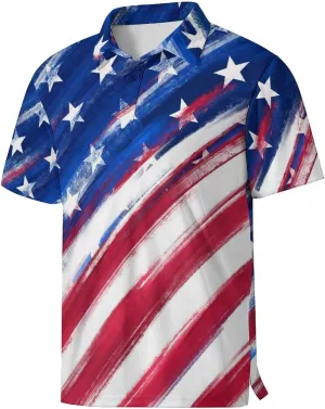 Mens Golf Shirts Shark Golf Polo Shirts for Men Short Sleeve Polo Shirts Golf Mens Polo