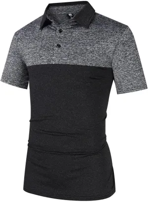 Men's Quick Dry Golf Shirts - Short & Long Sleeve Regular Fit Athletic T-Shirts with Collar for Sports