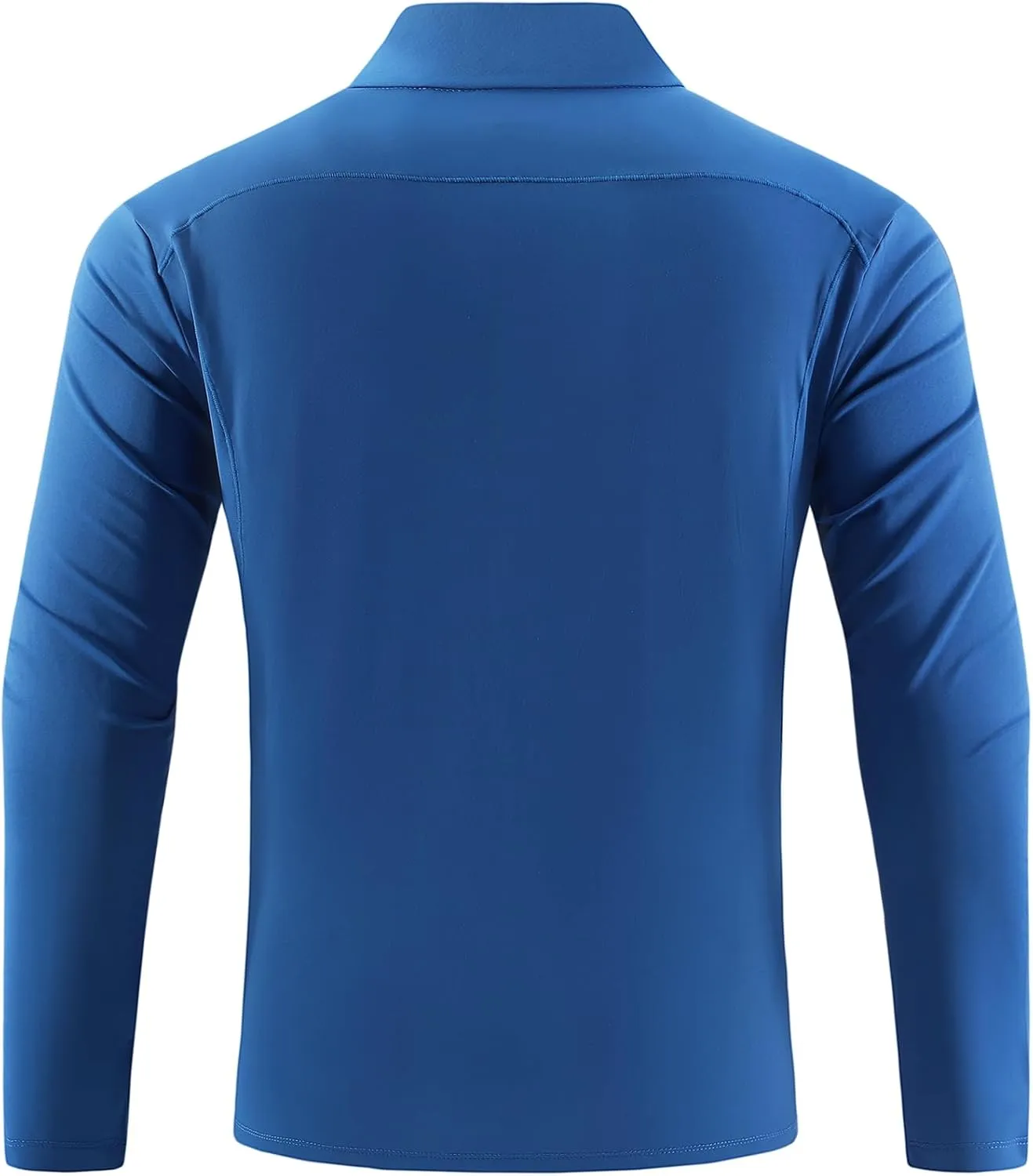 Mens Running Shirts Skinny Moisture Wicking Quarter Zip Pullover Workout Outdoor Sports Golf Pickleball Shirts for Men