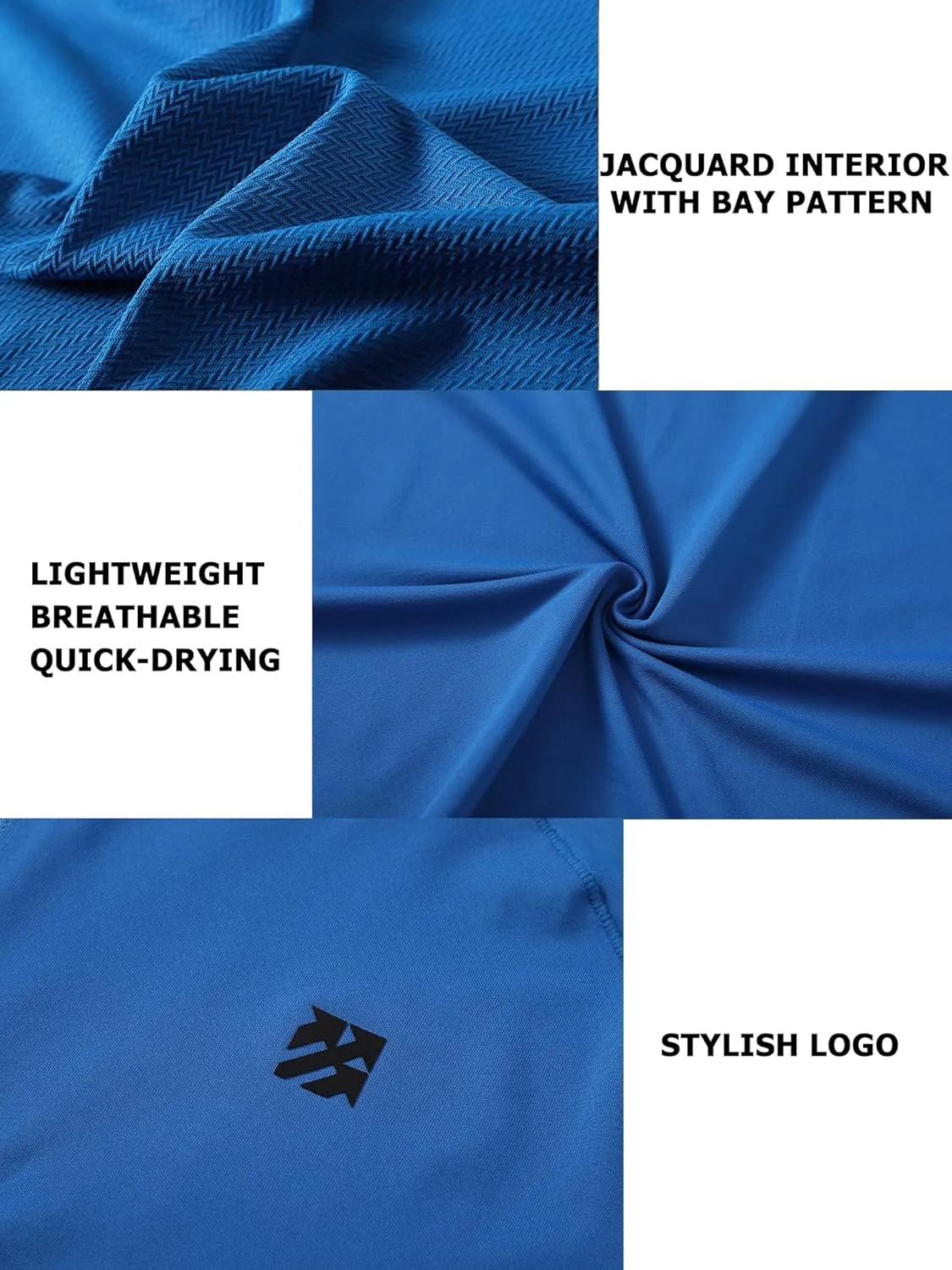 Mens Running Shirts Skinny Moisture Wicking Quarter Zip Pullover Workout Outdoor Sports Golf Pickleball Shirts for Men