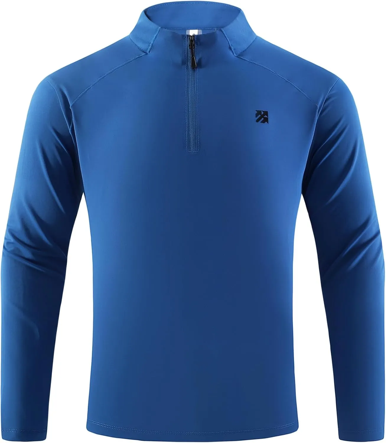 Mens Running Shirts Skinny Moisture Wicking Quarter Zip Pullover Workout Outdoor Sports Golf Pickleball Shirts for Men