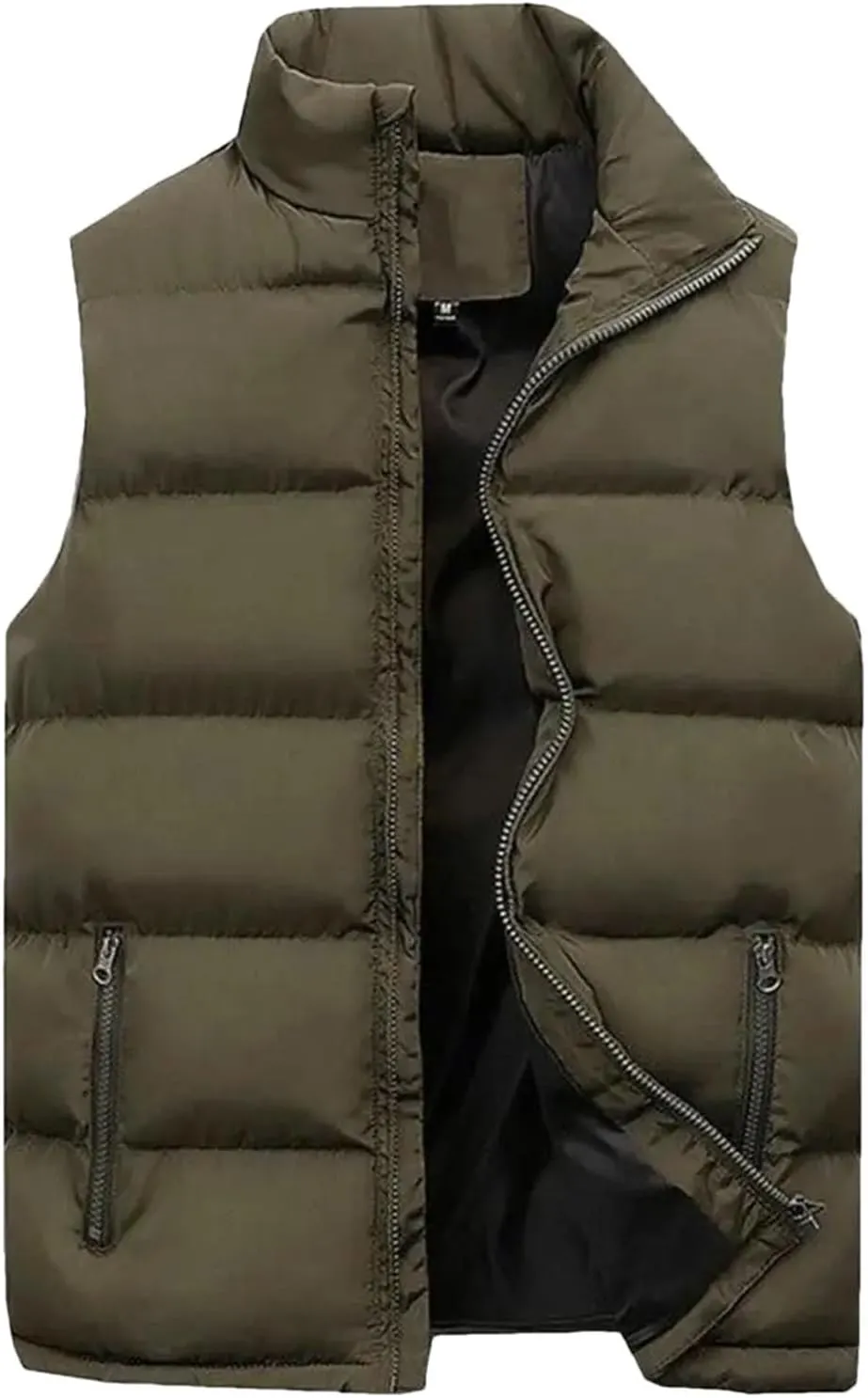 Men's Winter Puffer Vest Outerwear Casual Warm Sleeveless Jackets Cotton Padded Thicken Down Waistcoat
