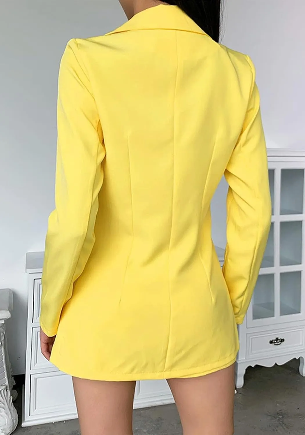 NRTHYE Women 2 Piece Outfits Long Sleeve Blazer & Short Suits Casual Tops & Bottoms Set