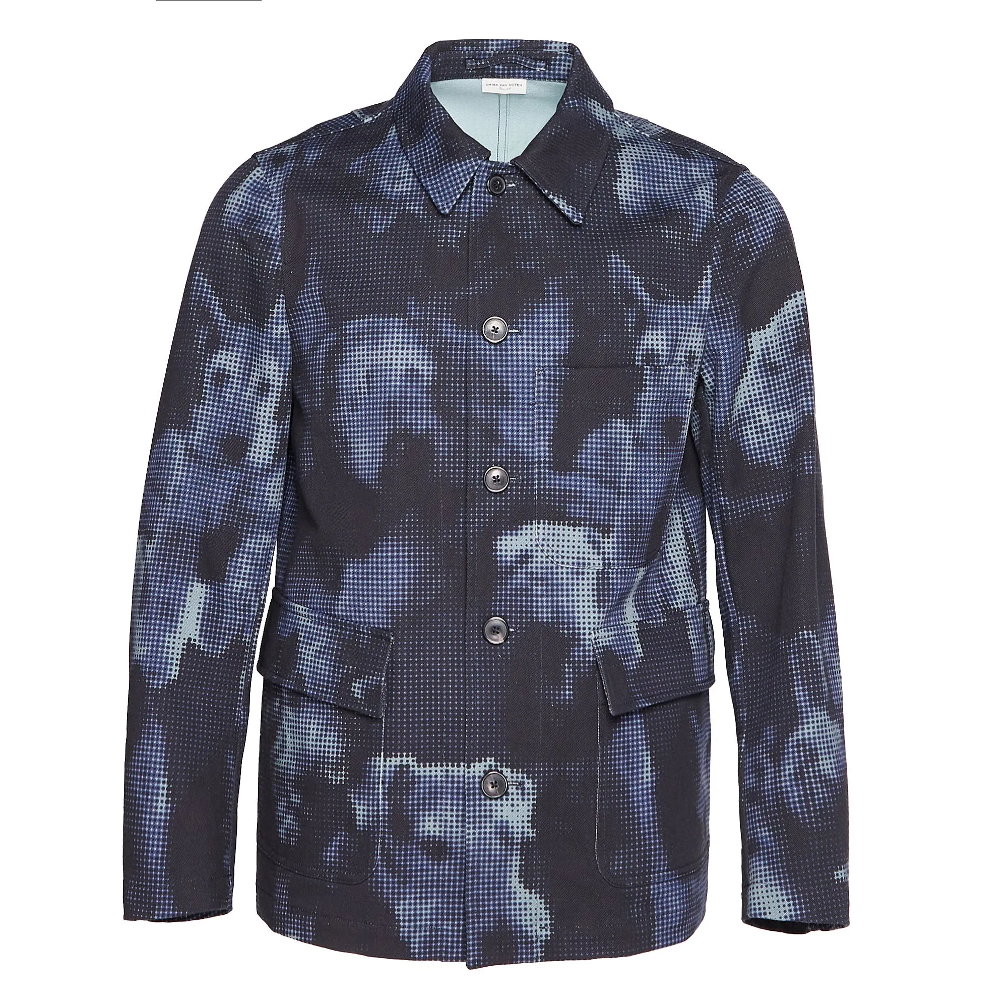 Overdyed Printed Cotton Drill Blouson