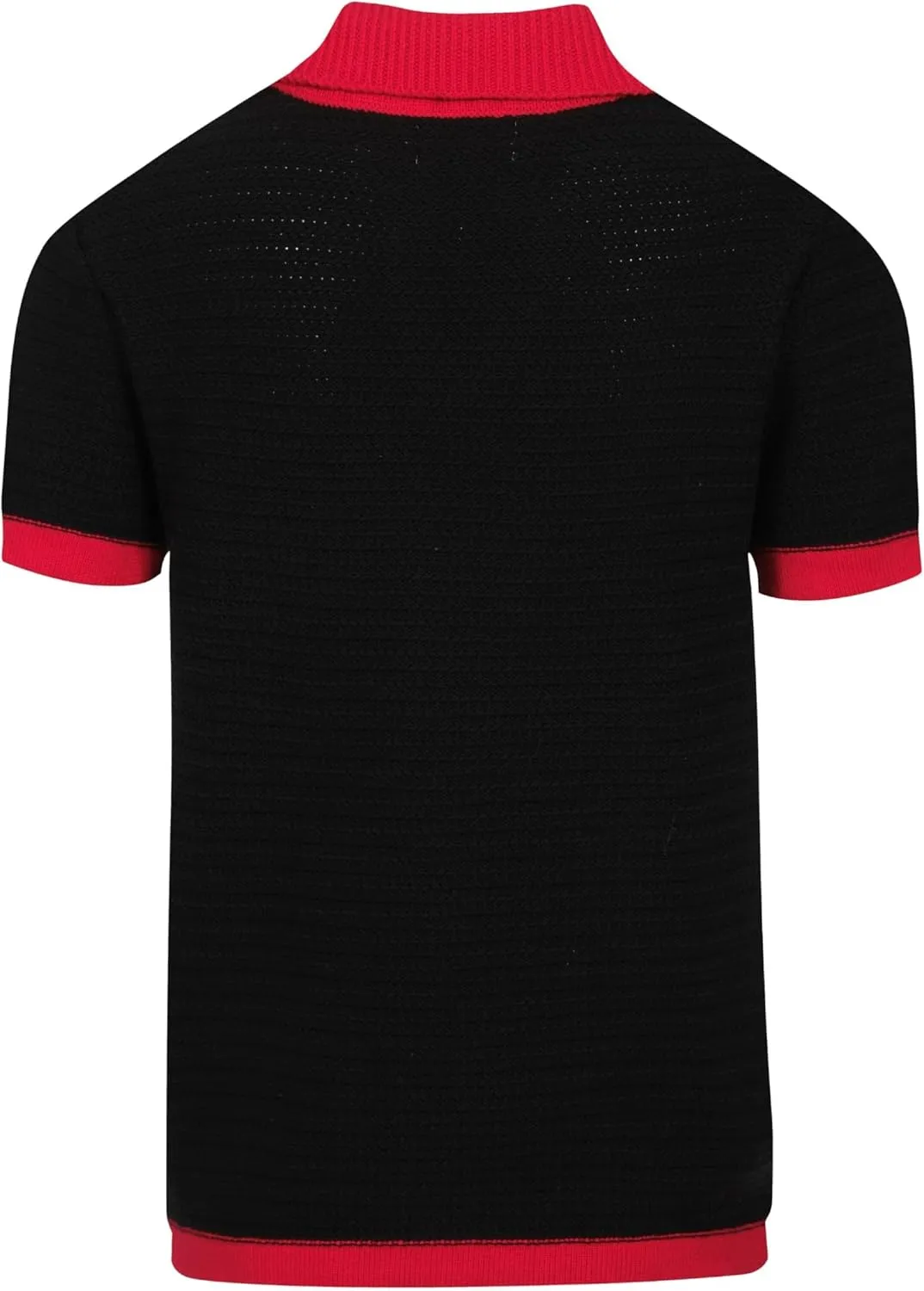 OXKNIT Mens Knit Polo Shirts Vintage Short Sleeve Golf Shirts Textured Retro Poloshirt White V-Neck