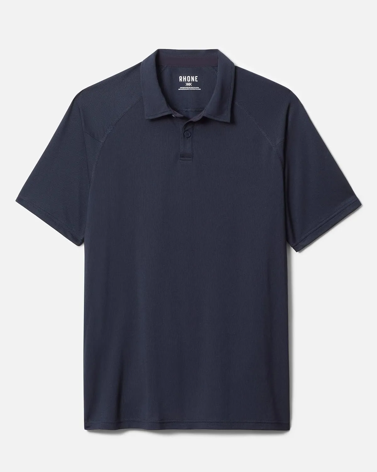 Rhone Delta Pique Mens Polo, Golf Shirts for Men, Anti Odor, Moisture Wicking Lightweight Polo Shirts