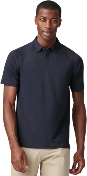 Rhone Delta Pique Mens Polo, Golf Shirts for Men, Anti Odor, Moisture Wicking Lightweight Polo Shirts