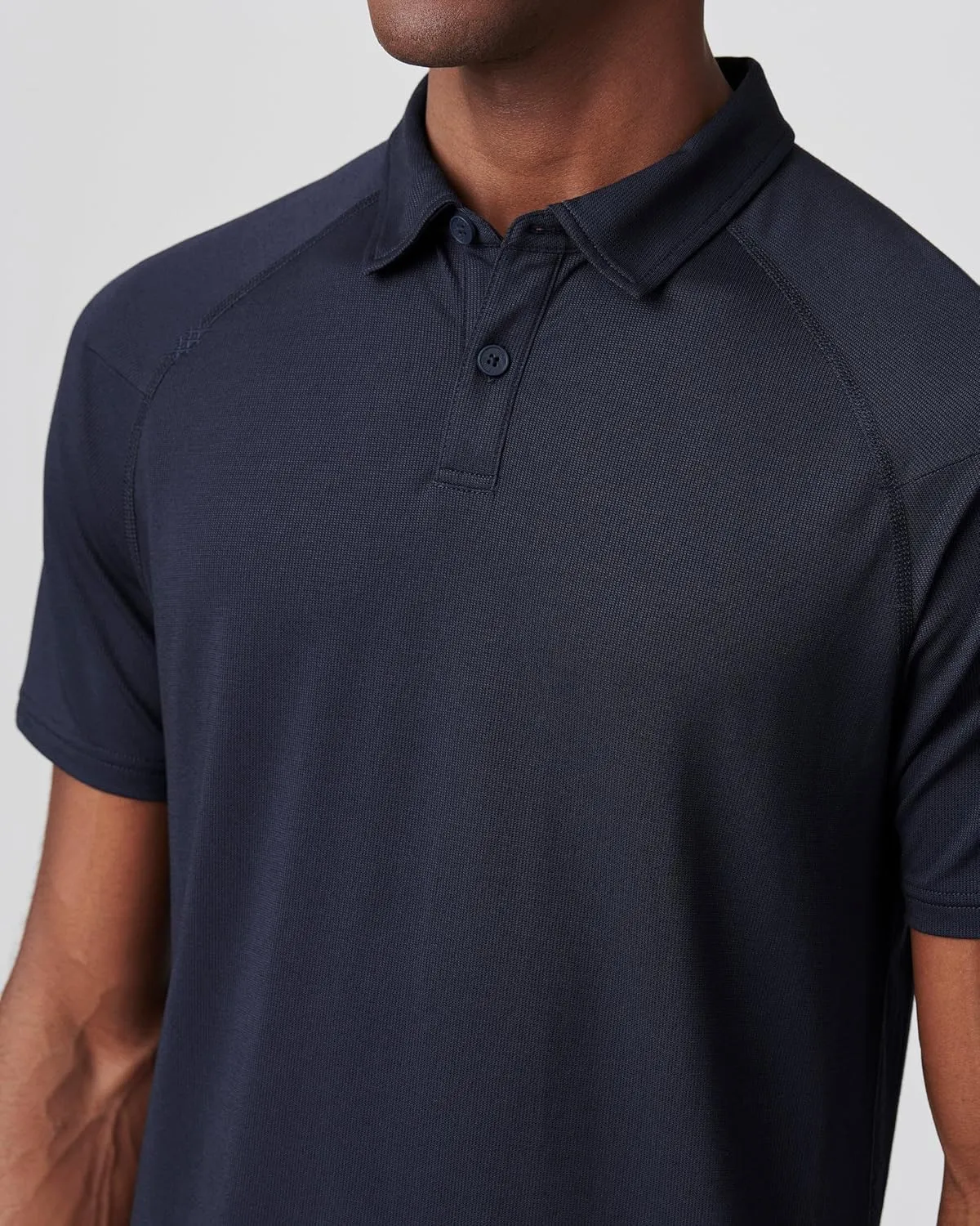 Rhone Delta Pique Mens Polo, Golf Shirts for Men, Anti Odor, Moisture Wicking Lightweight Polo Shirts