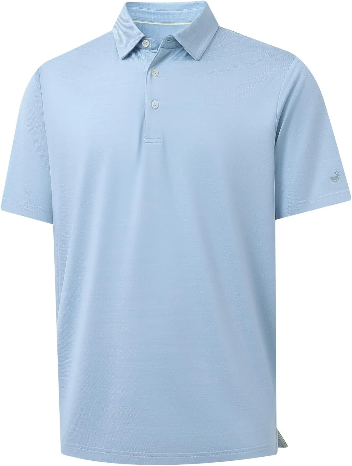 Rouen Polo Shirts for Men Dry Fit Performance Moisture Wicking Casual Jacquard Heather Collared Mens Golf Shirts Short Sleeve