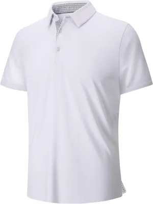 SAMERM Golf Shirts for Men Dry Fit Short Sleeve Moisture Wicking Casual Solid Stylish Mens Polo Shirts