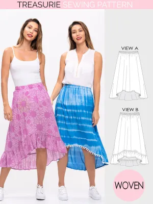 SKIRT Patterns - Womens - Asymetrical (W38-L)
