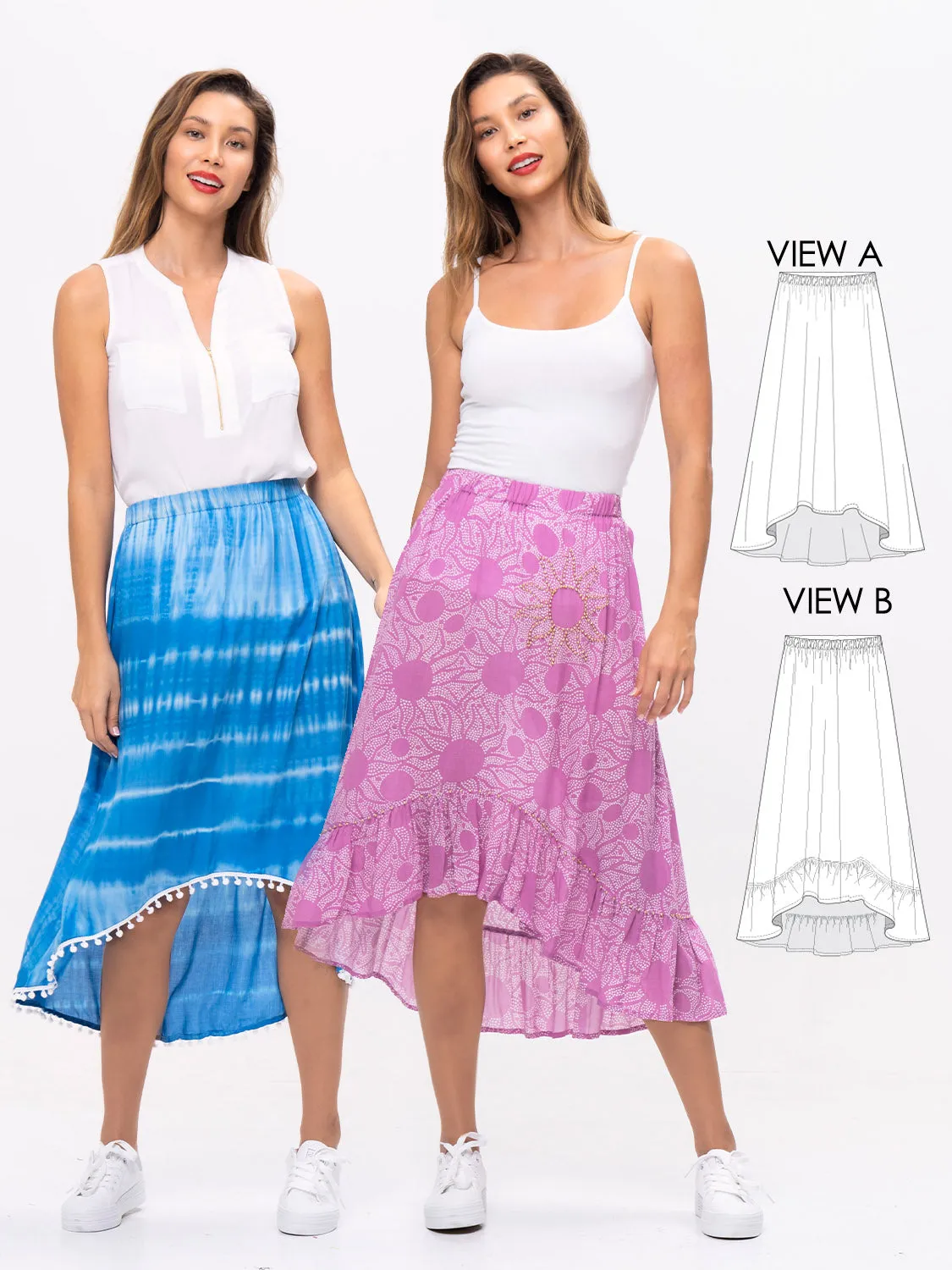 SKIRT Patterns - Womens - Asymetrical (W38-L)