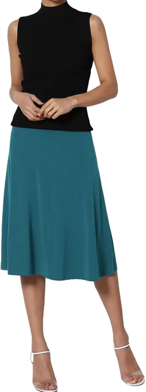 Skirts Summer Skirts for Women Knee Length Skirt with Pockets Casual Ruched Flowy Midi Skirt Pleated Skirt 2024