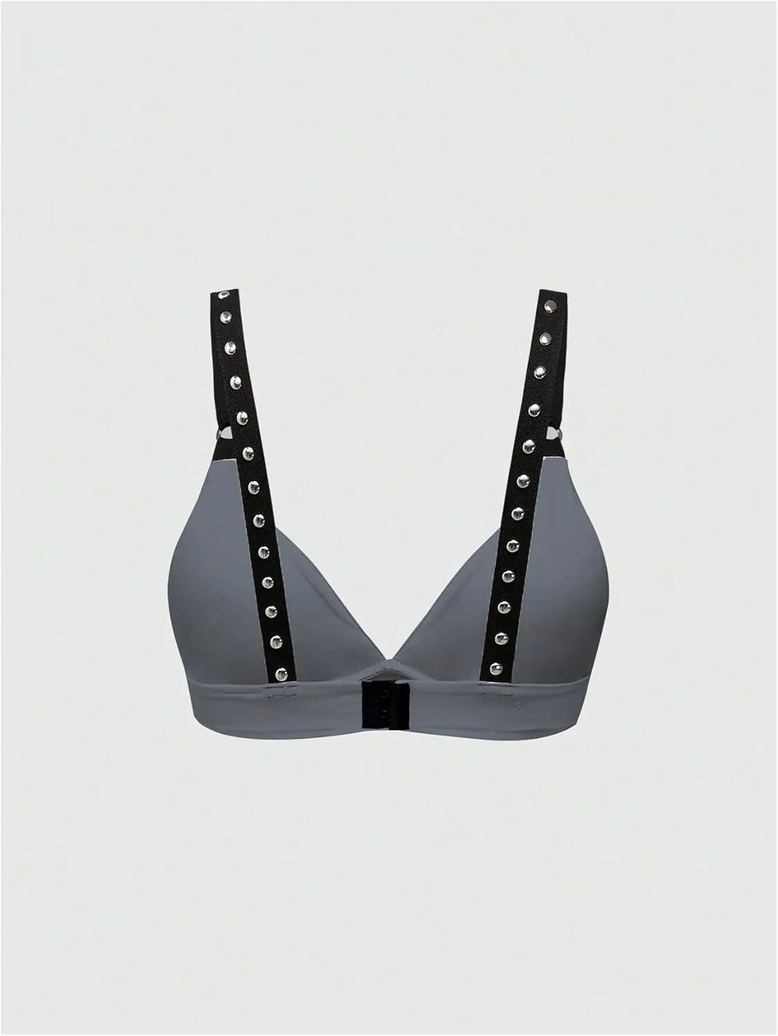 SOLY HUX Women's Y2k Gothic Graphic Cami Crop Tops Rivet Punk Grunge Summer Tops Streetwear