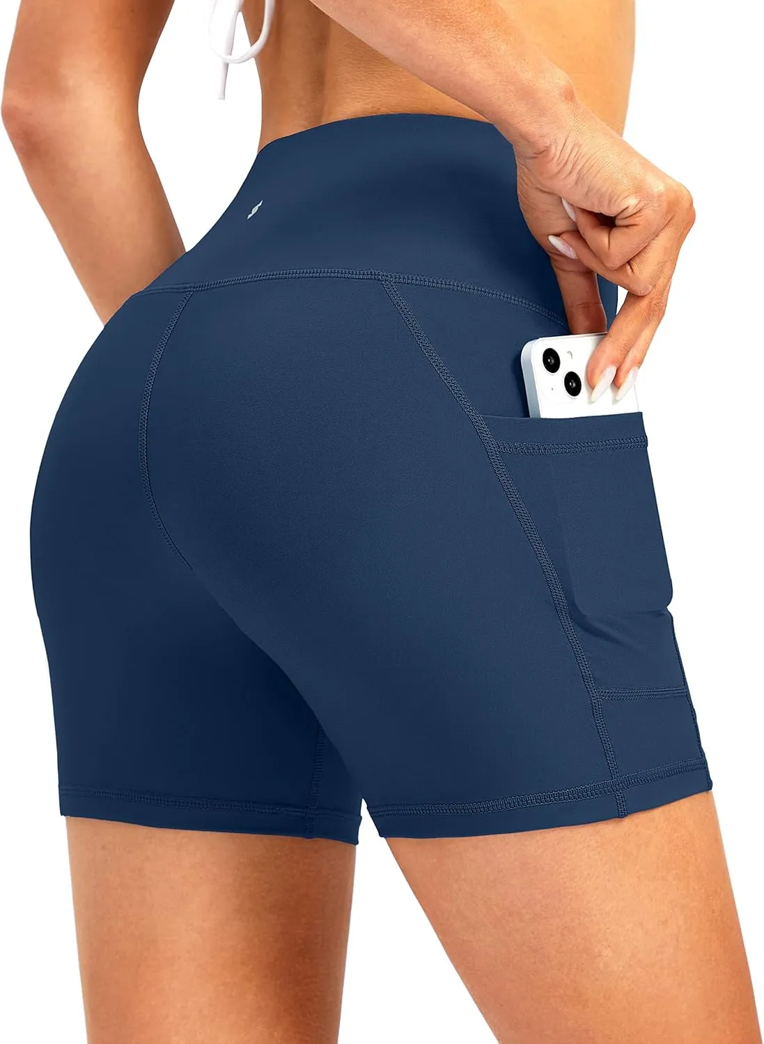 Soothfeel Women's High Waisted Swim Board Shorts 5 Inch UPF 50  Tummy Control Bathing Suit Bottoms for Women with Pockets
