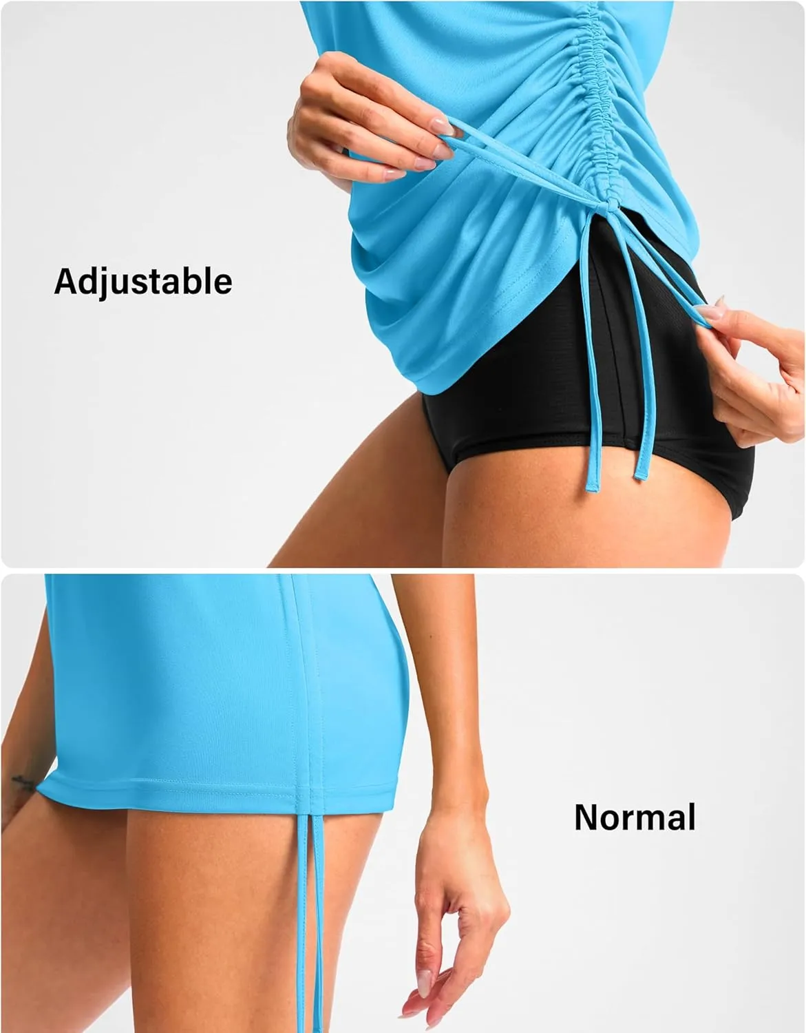 Soothfeel Women's Swim Shirt UPF 50  Short Sleeve Rash Guard SPF UV Sun Protection Swimming Swimsuit Bathing Suit Top Only