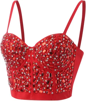 Sparkle Going Out Tank Tops for Women Club Rhinestone Sequin Sparkly Sleeveless Spring Blouses Shiny Camisole Party