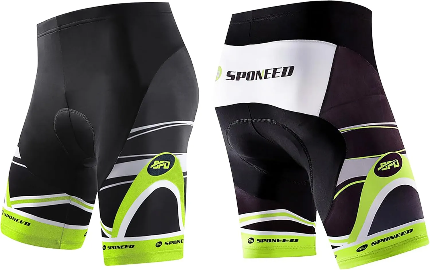 sponeed Men's Cycle Shorts Biking Pants Gel Padding Bicycle Ride Bottoms for Road Bikie