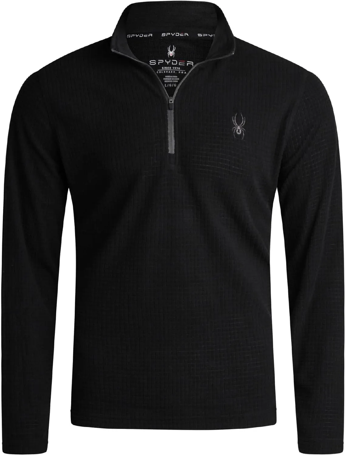 Spyder Mens Quarter Zip Pullover Sweatshirt - Athletic Fleece Sweater Quarter Zip Pullover Men - Mock Neck Sweatshirt for Men