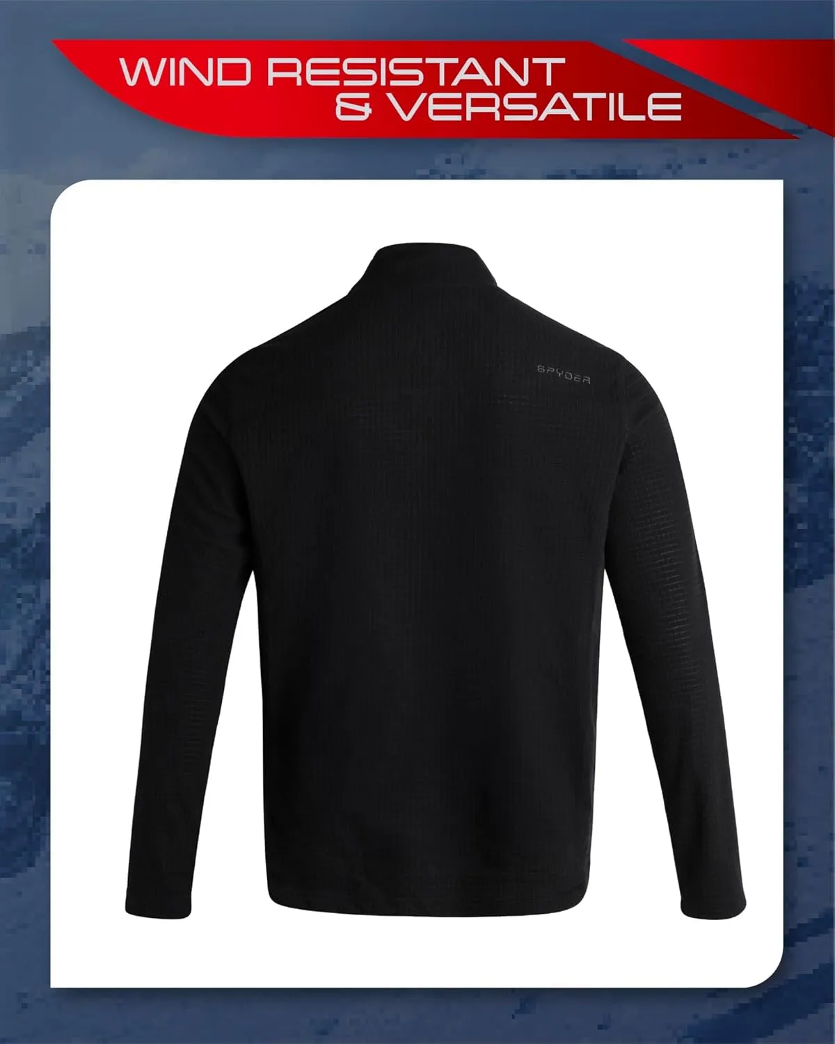 Spyder Mens Quarter Zip Pullover Sweatshirt - Athletic Fleece Sweater Quarter Zip Pullover Men - Mock Neck Sweatshirt for Men