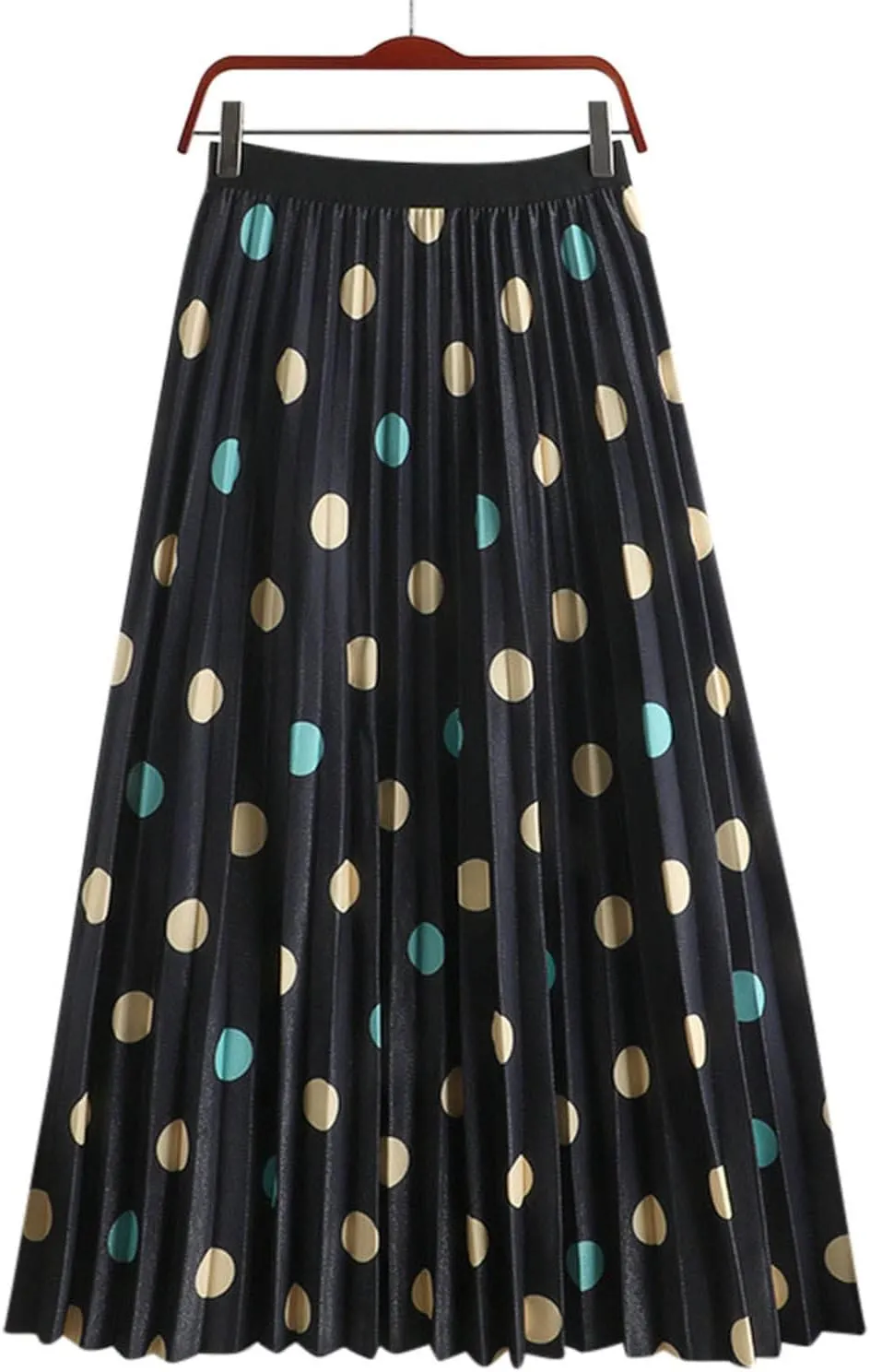 Summer trendy Pleated Skirt A Line Swing skirts for women midi length High Waist Midi Skirts Floral Print skirts for women