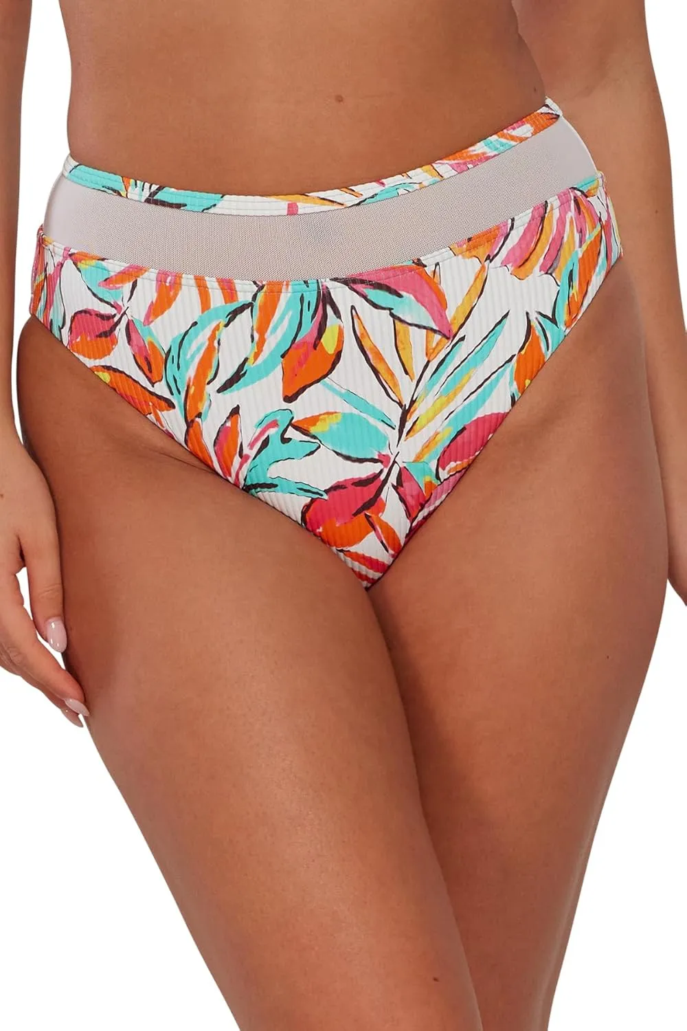 Sunsets Annie High Waist Women's Swimsuit Bikini Bottom (Ribbed Fabric)