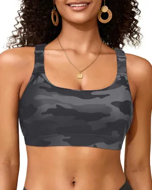 Tempt Me Women Sports Bra Bikini Tops Racerback Bathing Suits Top Padded Swim Tops Only