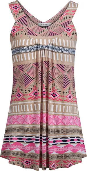 Tencole Womens Tank Tops Summer Casual Sleeveless Tunic Shirts V Neck Loose Blouses