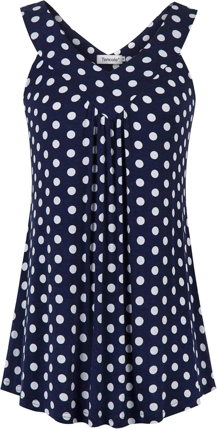 Tencole Womens Tank Tops Summer Casual Sleeveless Tunic Shirts V Neck Loose Blouses