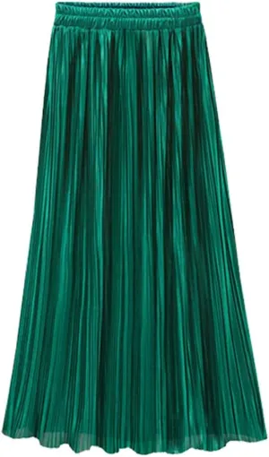 Tennis Skirts for Women,Women Vintage Casual High Waist Long Solid Fashion Daily Pleated Skirt Midi Skirt Circle
