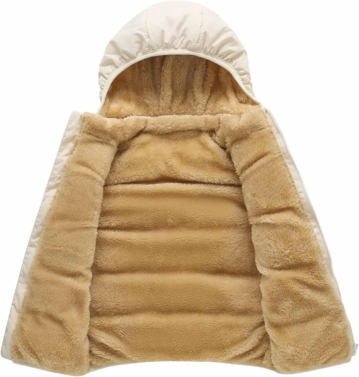 Toddler Winter Puffer Vest Fleece Hooded Sleeveless Jacket Padded Down Waistcoat Outwear for Baby Boys Girls