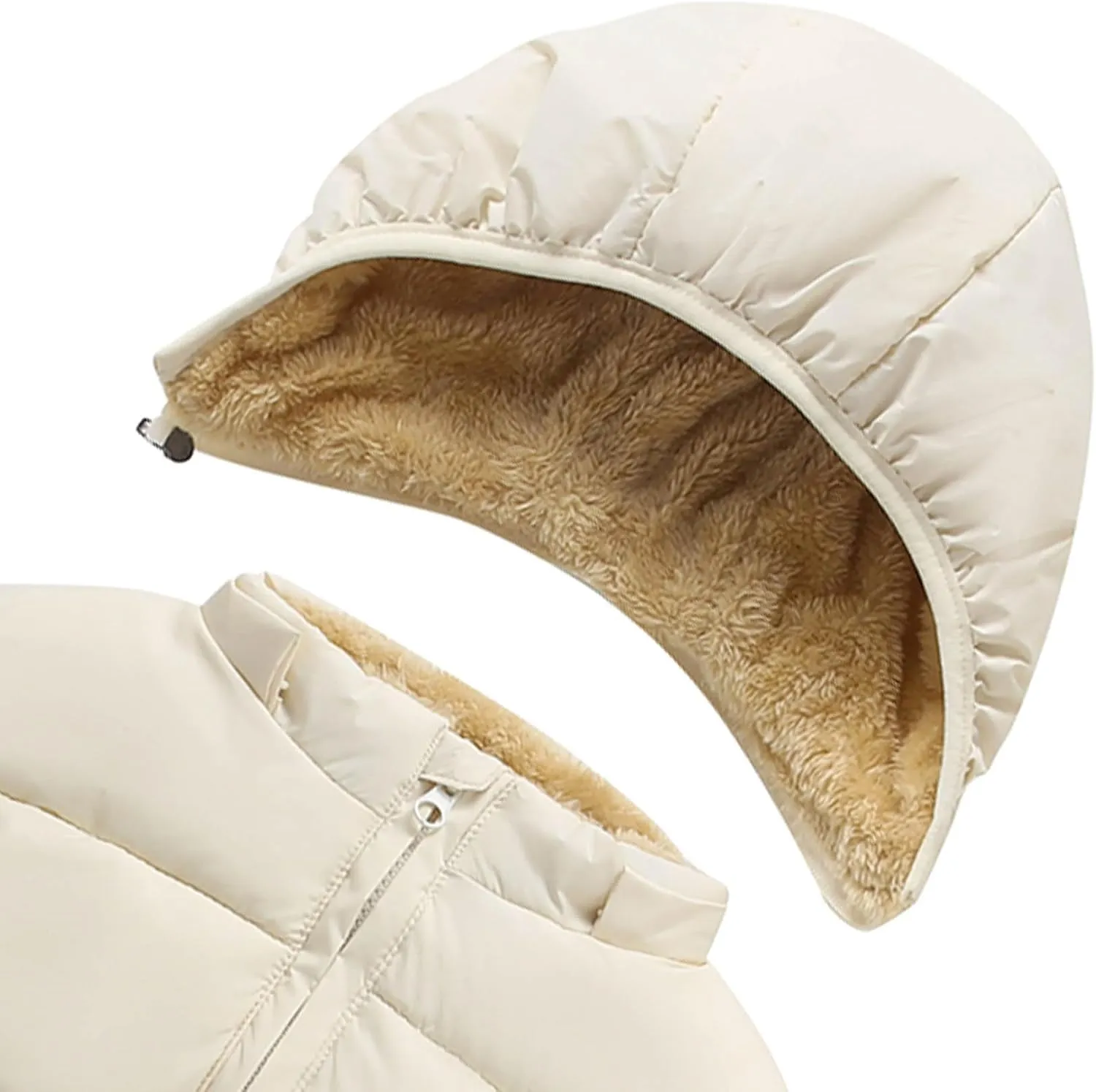 Toddler Winter Puffer Vest Fleece Hooded Sleeveless Jacket Padded Down Waistcoat Outwear for Baby Boys Girls