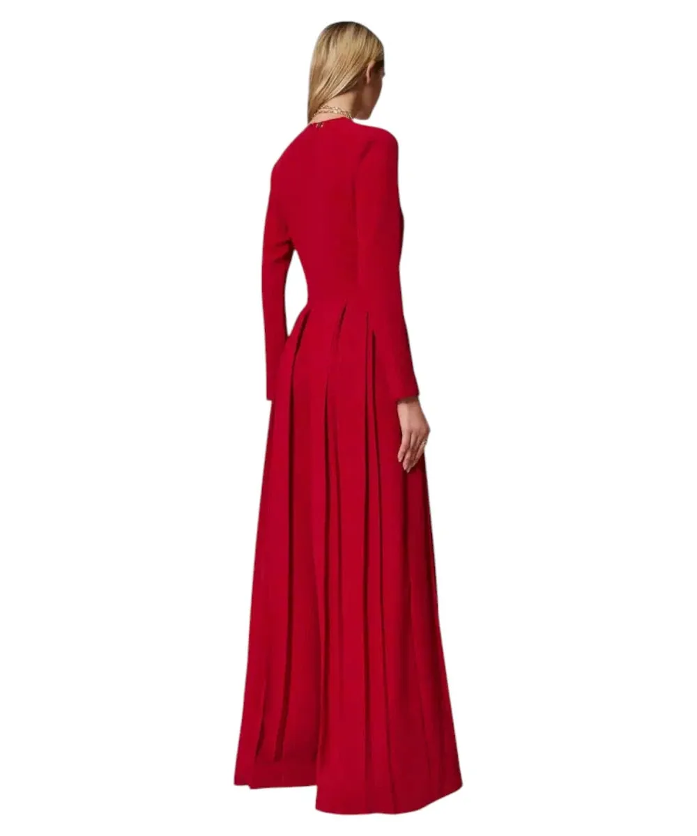 Tuta in Crêpe Plissé "Oval T"