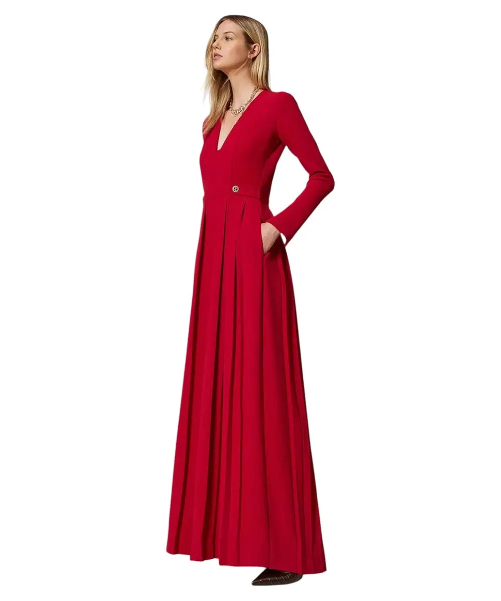 Tuta in Crêpe Plissé "Oval T"